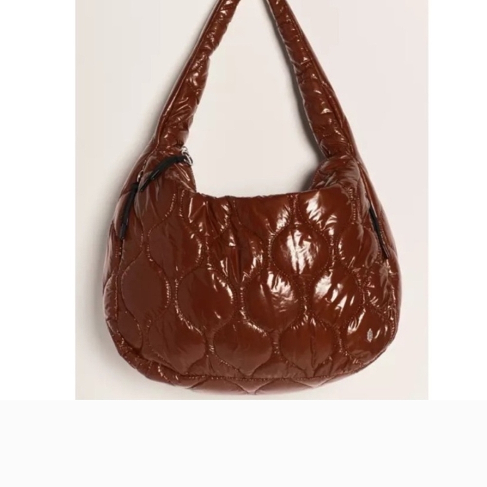 FP Movement by Free People Shiny Brown Hobo Bag